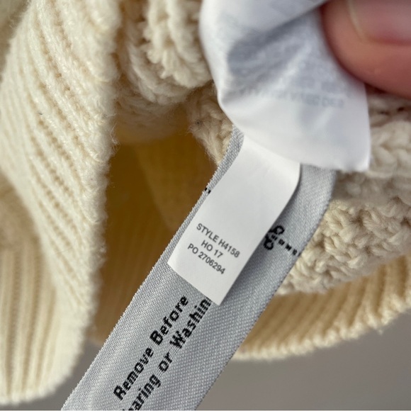 J. Crew Fair Isle Sweater Merino Wool Blend Fisherman Sweater Ivory Red Large L - Picture 4 of 9